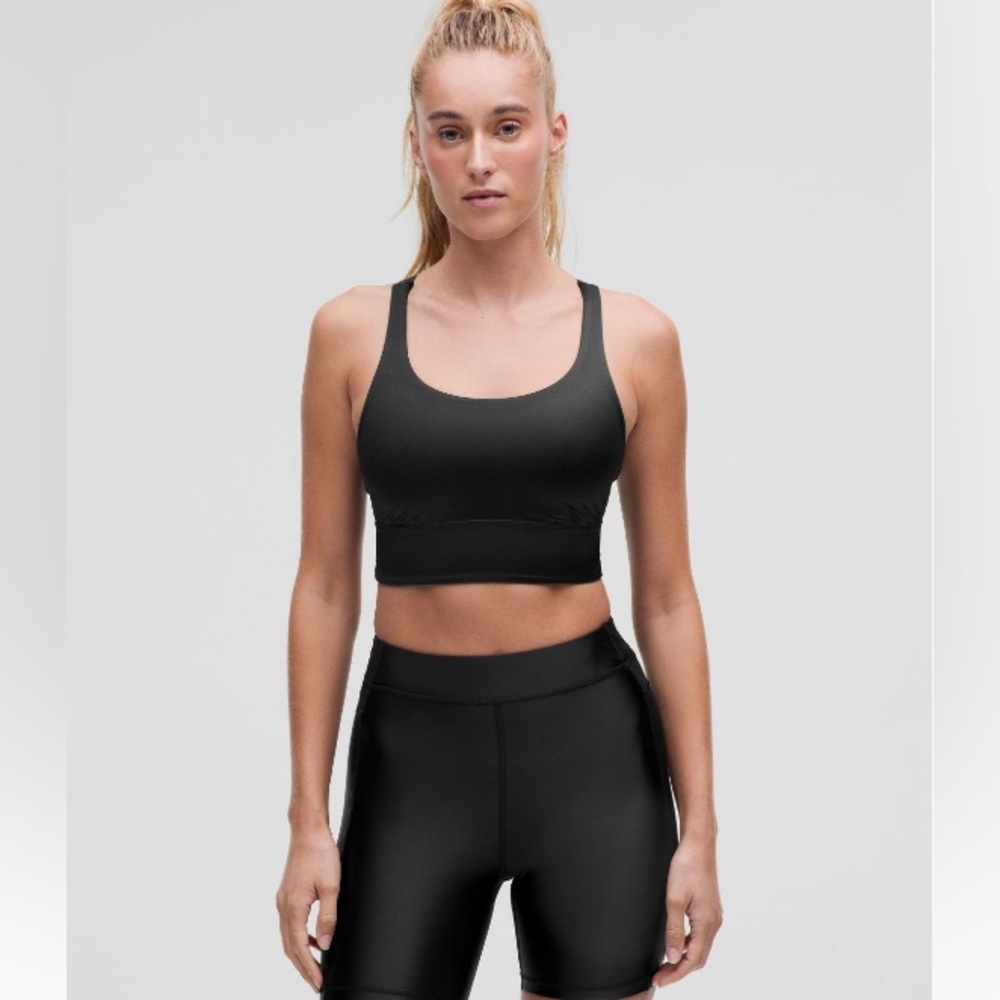 Lululemon Energy Longline Bra Satin Shine, size 6, NEW